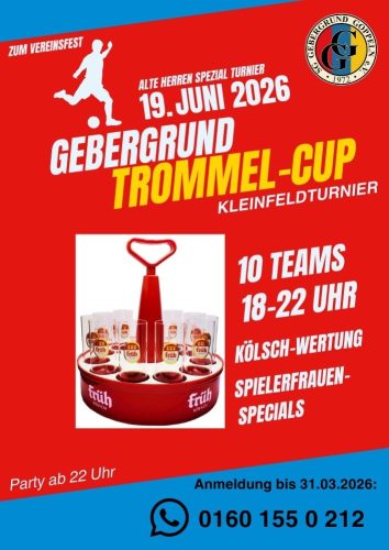 Flyer Alte Herren TrommelCup 2026